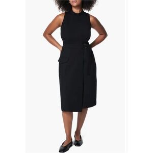 NWT SPANX‎ Dress Size 2X Black Belted Sleeveless Ponte Cargo Dress Work Office